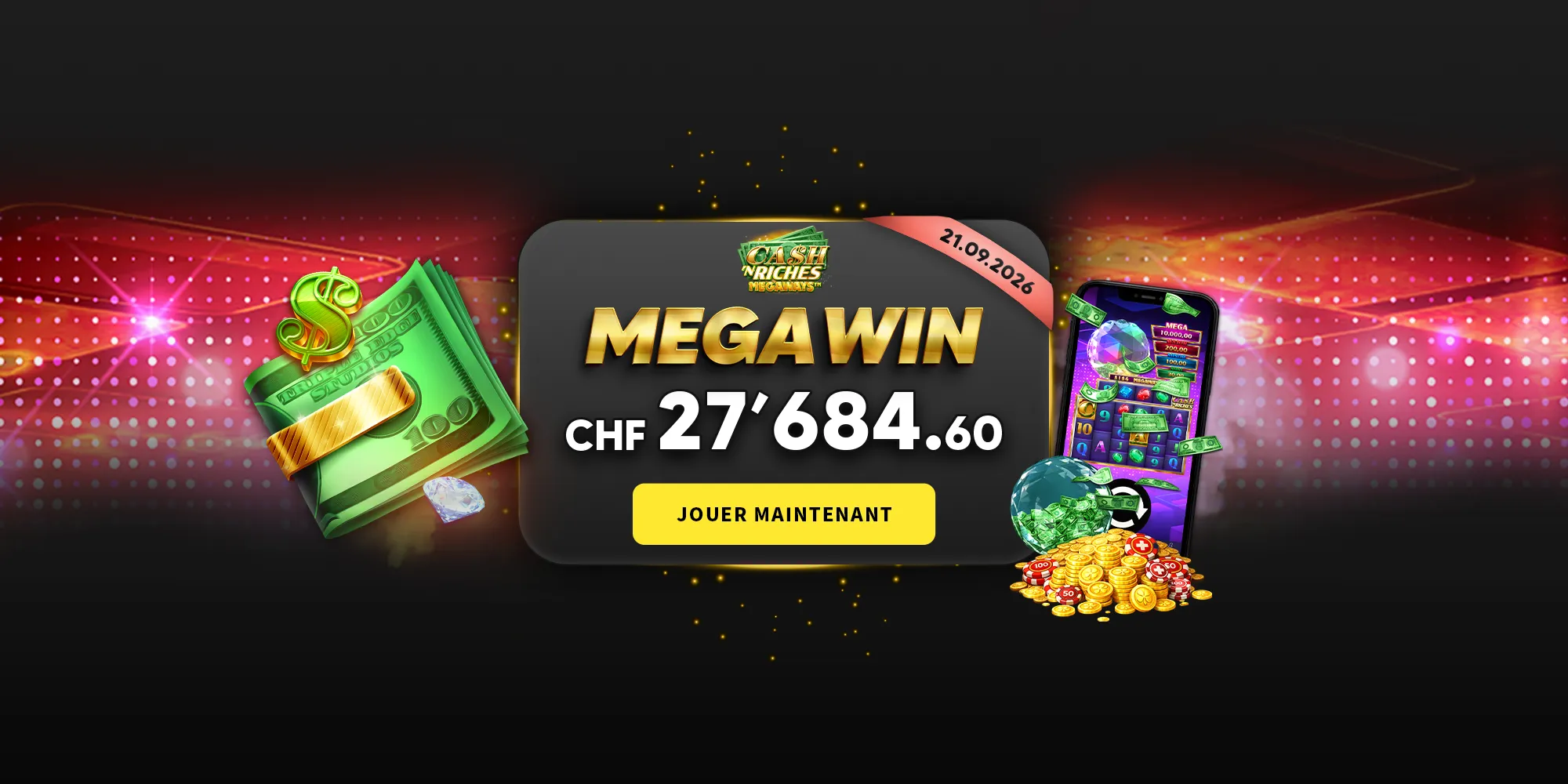 Mega Win, Cash 'n Riches Megaways - swiss4win.ch
