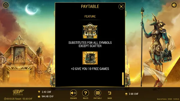 Book of Gates gameplay 3 - swiss4win.ch