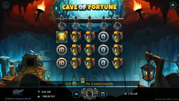 Cave of Fortune gameplay 1 - swiss4win.ch