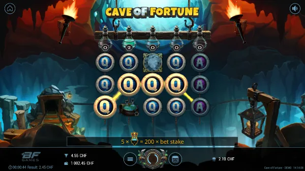 Cave of Fortune gameplay 2 - swiss4win.ch