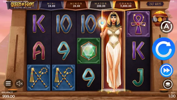 Queen of Egypt Exotic Wilds gameplay 2 - swiss4win.ch