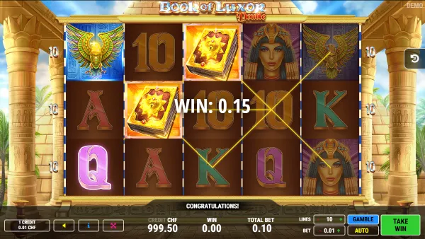 Book of Luxor Double gameplay 2 - swiss4win.ch
