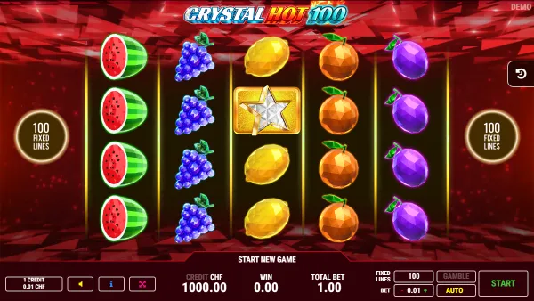 Crystal Hot 100 gameplay 1 - swiss4win.ch