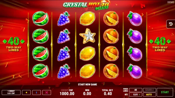 Crystal Hot 40 Deluxe gameplay 1 - swiss4win.ch