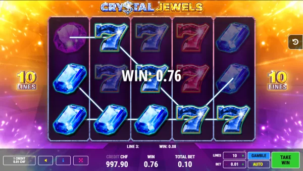 Crystal Jewels gameplay 2 - swiss4win.ch