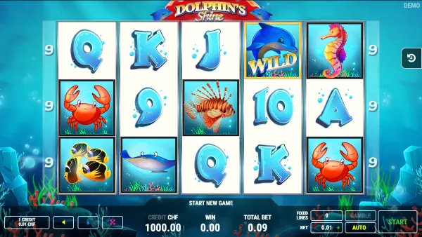 Dolphins Shine gameplay 1 - swiss4win.ch