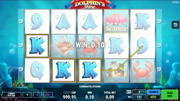 Dolphins Shine gameplay 2 - swiss4win.ch