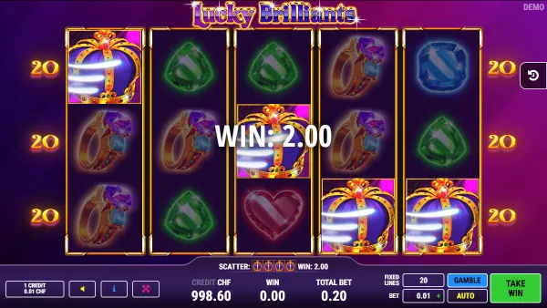 Lucky Brilliants gameplay 2 - swiss4win.ch