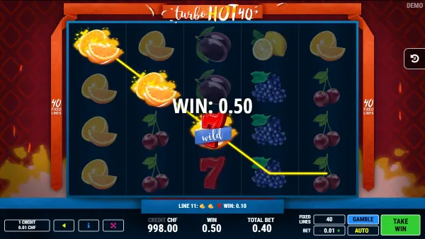 Turbo Hot 40 gameplay 2 - swiss4win.ch