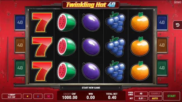 Twinkling Hot 40 gameplay 1 - swiss4win.ch