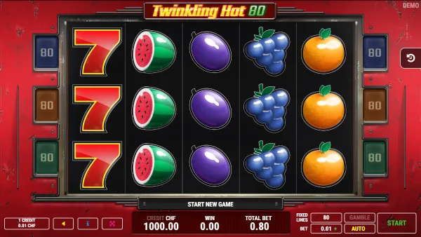 Twinkling Hot 80 gameplay 1 - swiss4win.ch