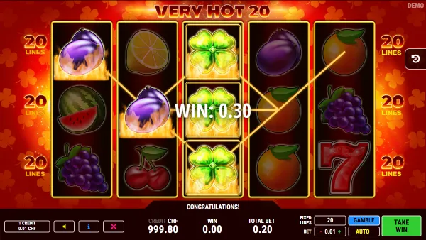 Very Hot 20 gameplay 2 - swiss4win.ch