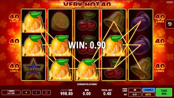 Very Hot 40 gameplay 2 - swiss4win.ch