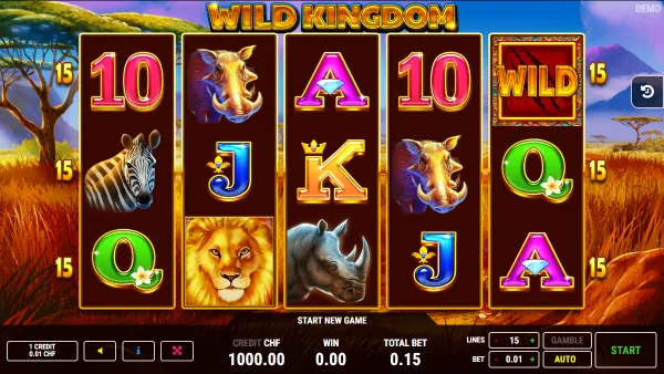 Wild Kingdom gameplay 1 - swiss4win.ch