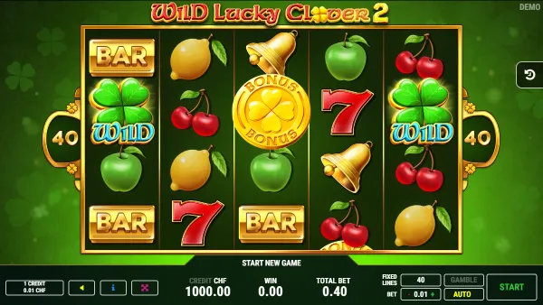 Wild Lucky Clover 2 gameplay 1 - swiss4win.ch