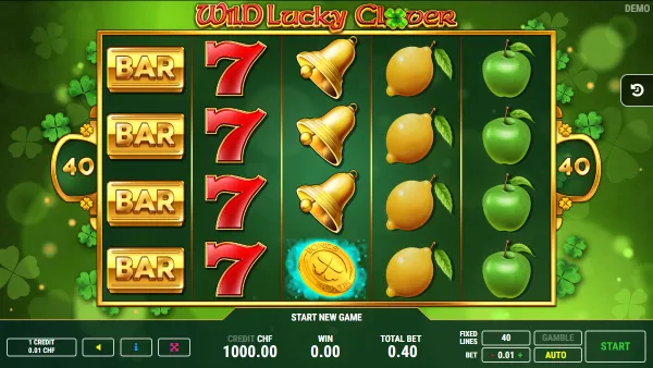 Wild Lucky Clover gameplay 1 - swiss4win.ch