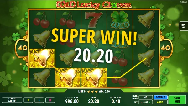 Wild Lucky Clover gameplay 2 - swiss4win.ch
