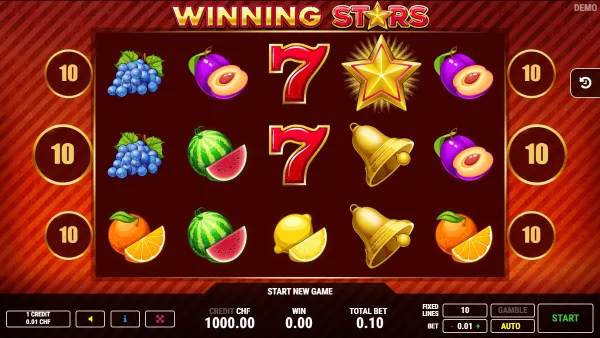 Winning Stars gameplay 1 - swiss4win.ch