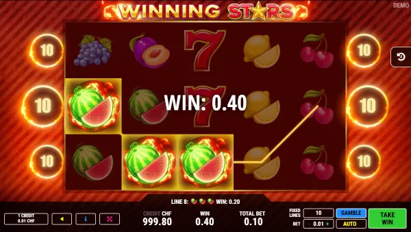 Winning Stars gameplay 2 - swiss4win.ch