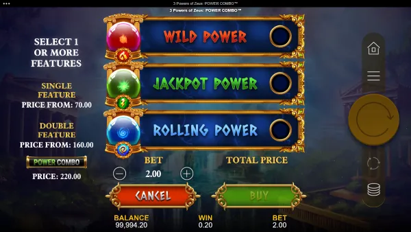 3 Powers of Zeus: Power Combo gameplay 3 - swiss4win.ch