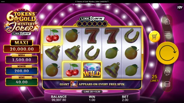 6 Tokens of Gold: Mystery Joker Link&Win gameplay 2 - swiss4win.ch