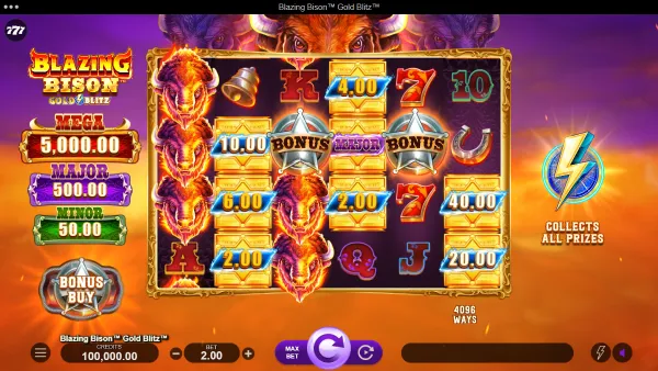 Blazing Bison Gold Blitz - Gameplay