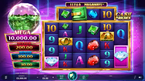 Cash 'N Riches Megaways - Gameplay 1