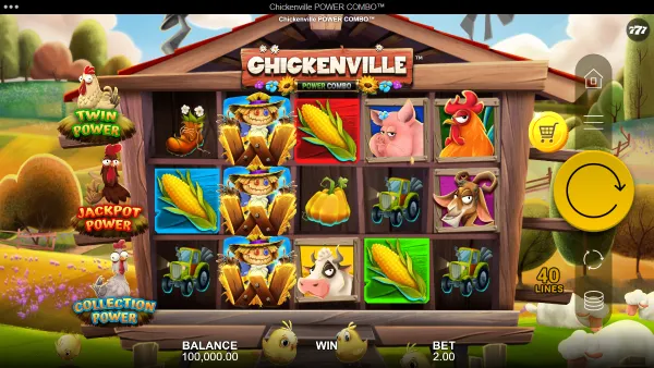 Chickenville Power Combo gameplay 1 - swiss4win.ch
