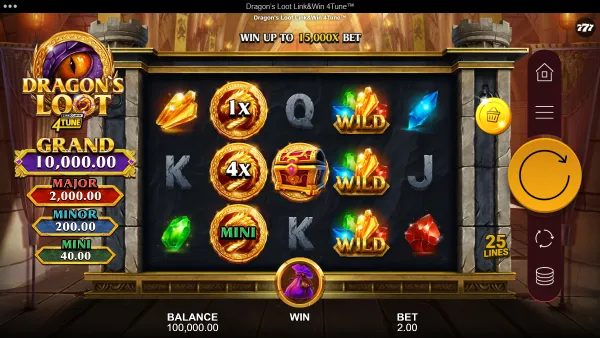 Dragon's Loot Link&Win 4Tune Play Demo For Free | No Download |