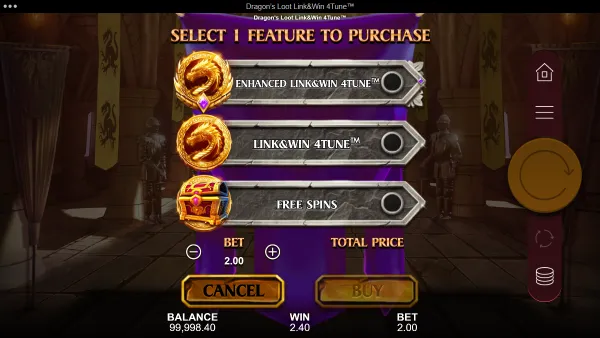 Dragon’s Loot Link & Win 4Tune gameplay 3 - swiss4win.ch