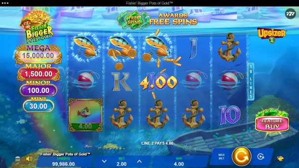 Fishin’ BIGGER Pots of Gold gameplay 2 - swiss4win.ch