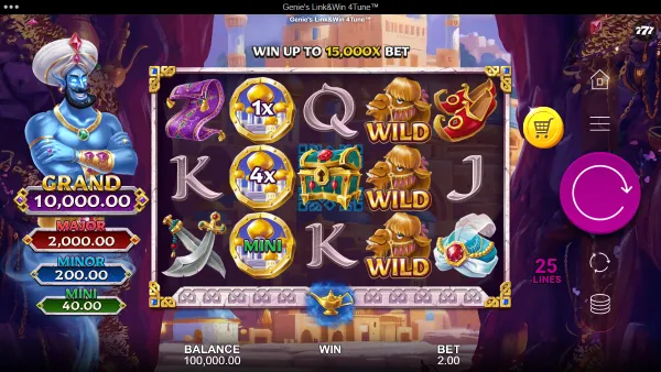 Genie’s Link & Win 4Tune gameplay 1 - swiss4win.ch