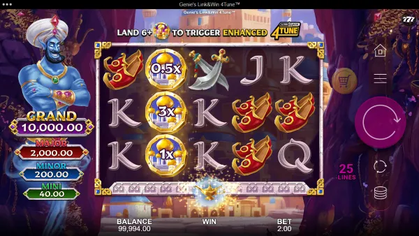 Genie’s Link & Win 4Tune gameplay 2 - swiss4win.ch