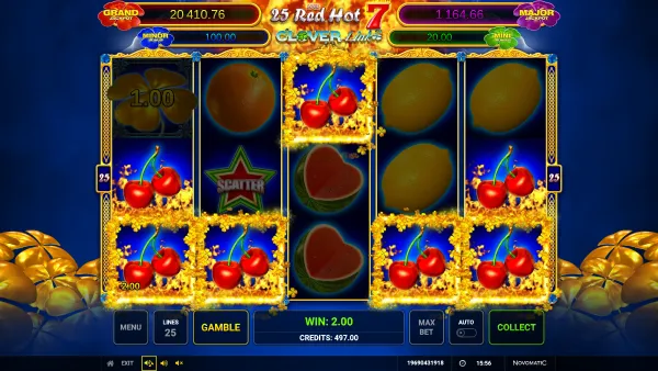 25 Red Hot 7 Clover Link gameplay 2 - swiss4win.ch