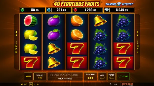40 Ferocious Fruits gameplay 1 - swiss4win.ch
