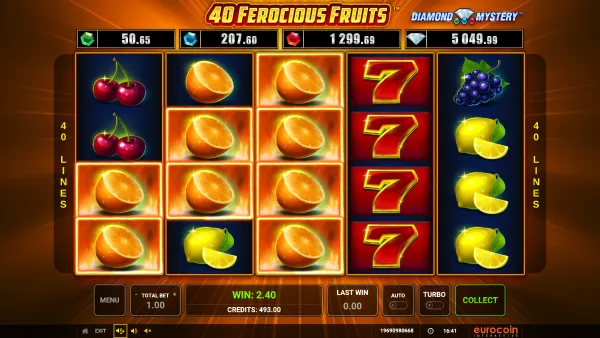 40 Ferocious Fruits gameplay 2 - swiss4win.ch