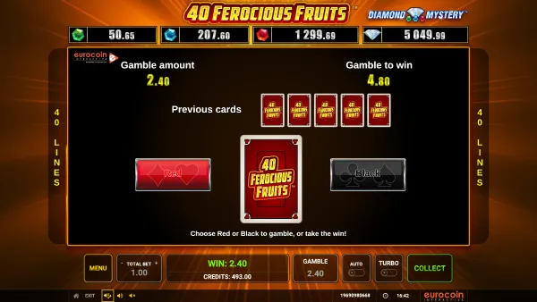 40 Ferocious Fruits gameplay 3 - swiss4win.ch