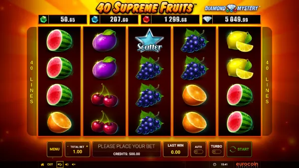 40 Supreme Fruits gameplay 1 - swiss4win.ch