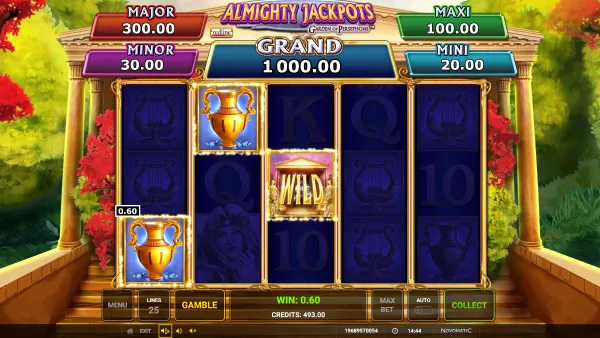 Almighty Jackpots Garden of Persephone gameplay 2 - swiss4win.ch