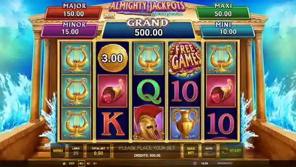 Almighty Jackpots: Realm of Poseidon gameplay 1 - swiss4win.ch
