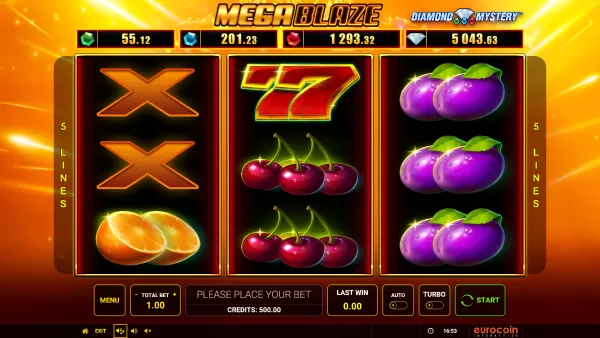 Diamond Mystery Mega Blaze gameplay 1 - swiss4win.ch