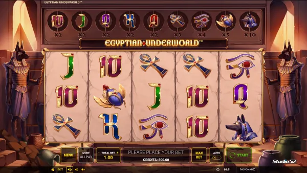 Egyptian Underworld gameplay 1 - swiss4win.ch