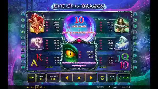 Eye of the Dragon gameplay 3 - swiss4win.ch