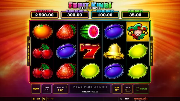 Fruit King gameplay 1 - swiss4win.ch