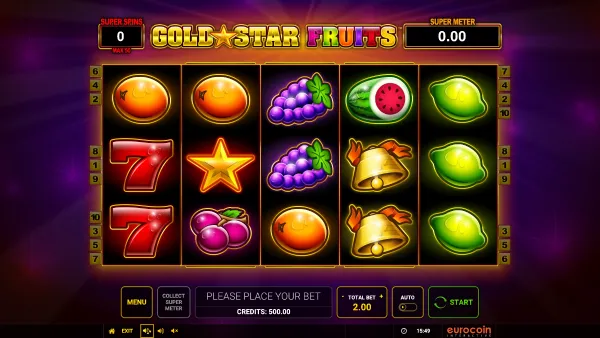 Gold Star Fruits gameplay 1 - swiss4win.ch