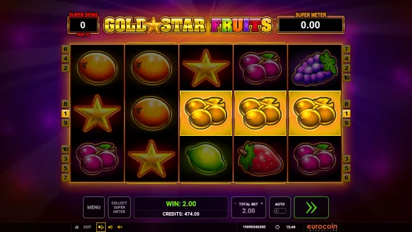 Gold Star Fruits gameplay 2 - swiss4win.ch