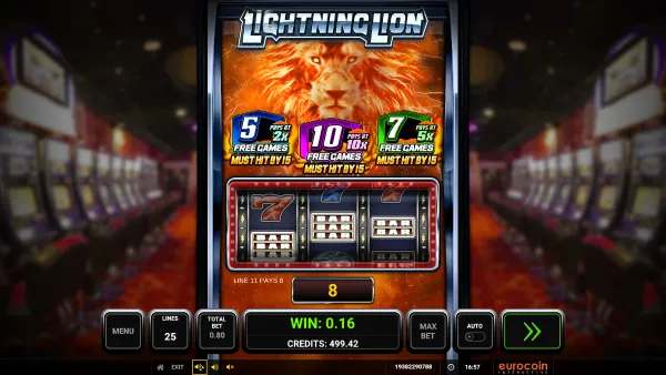 Lightning Lion gameplay 2 - swiss4win.ch