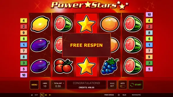 Power Stars gameplay 2 - swiss4win.ch