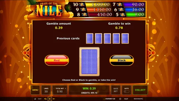 Prize of the Nile gameplay 3 - swiss4win.ch
