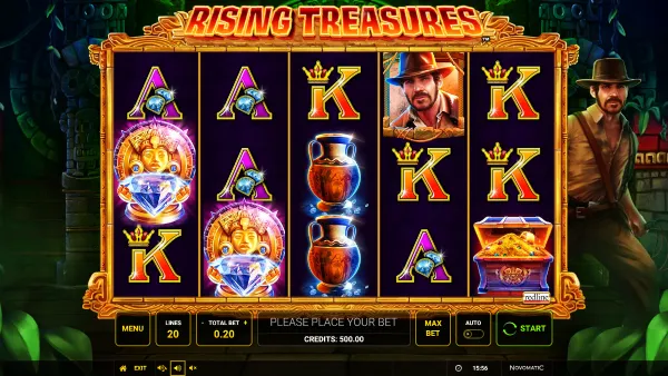 Rising Treasures gameplay 1 - swiss4win.ch